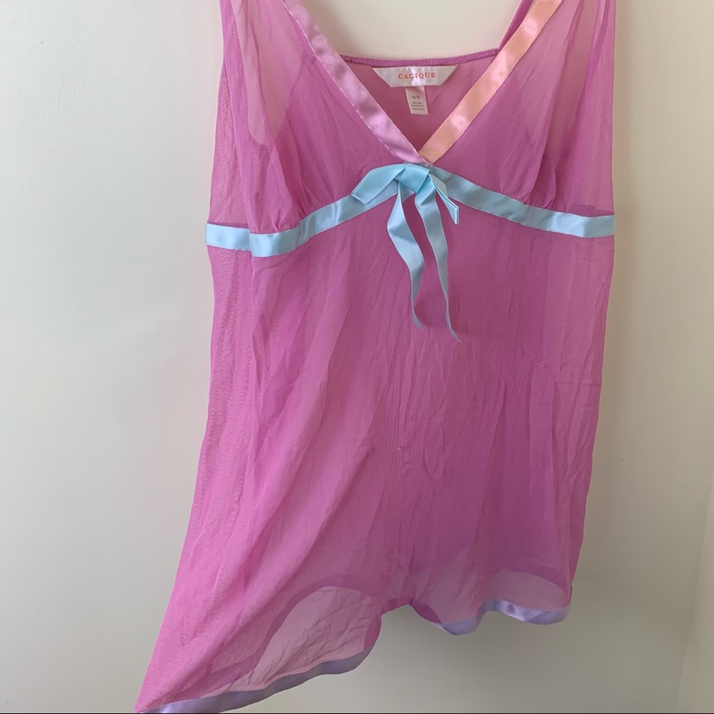 Vintage Cacique Pastel ColorBlocked Lingerie Size 18… Gem